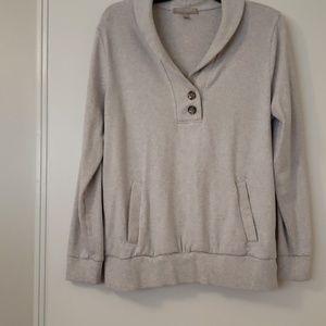 Shawl collar sweatshirt